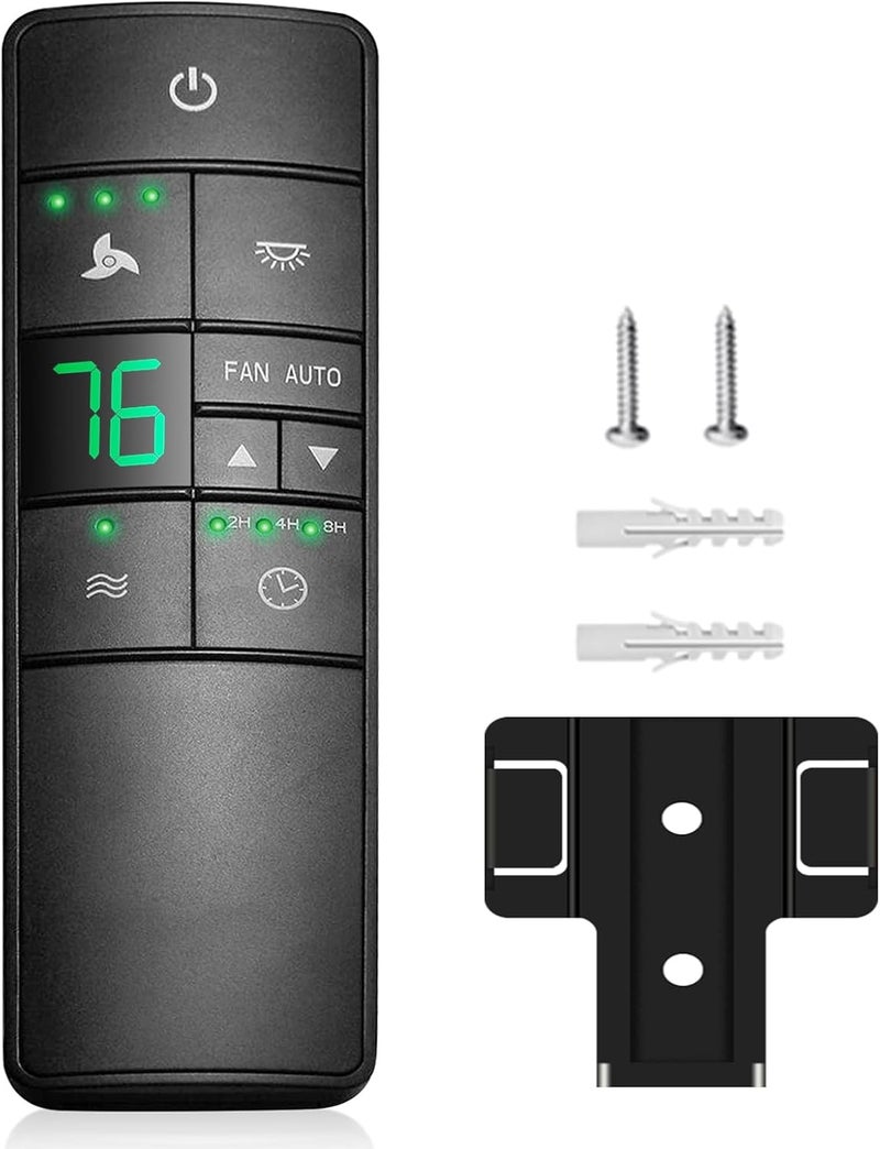 COREBAY Thermostatic Ceiling Fan Remote Control Replacement for Hampton Bay 2AAZPHD3/HD3 KUJCE10320/TR222A, with Timer Light Dimmer, 3-Speed Wall Mount (Remote Only) - Image 1